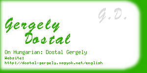 gergely dostal business card